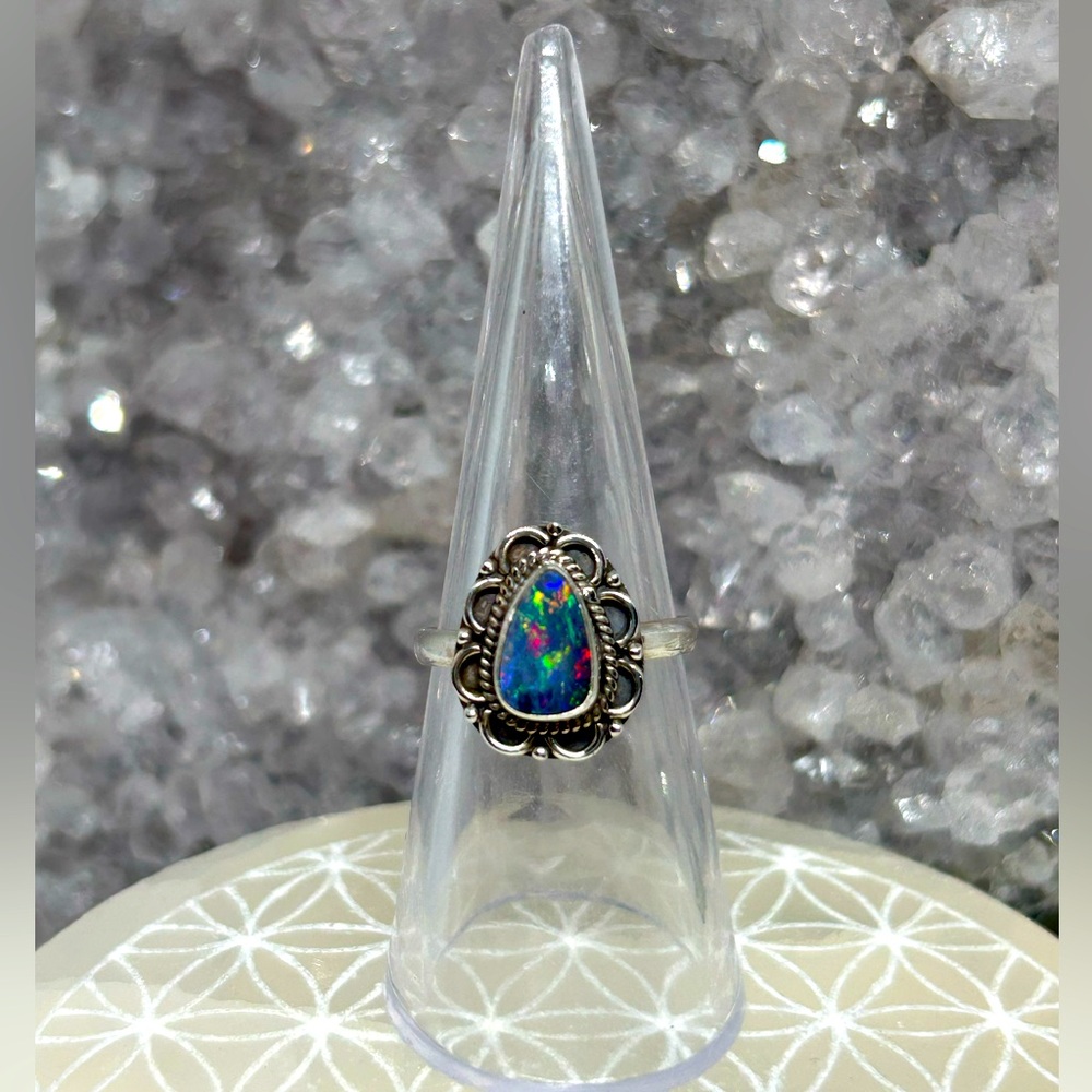 Sterling Silver Opal Ring